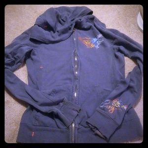 Beach bum ROXY zip up hoodie